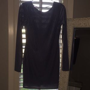 Long sleeve velvet dress